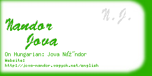 nandor jova business card